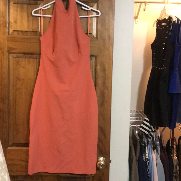 Zara Dresses & Skirts - Zara Peach 🍑 halter dress! FIGURE FLATTERING!